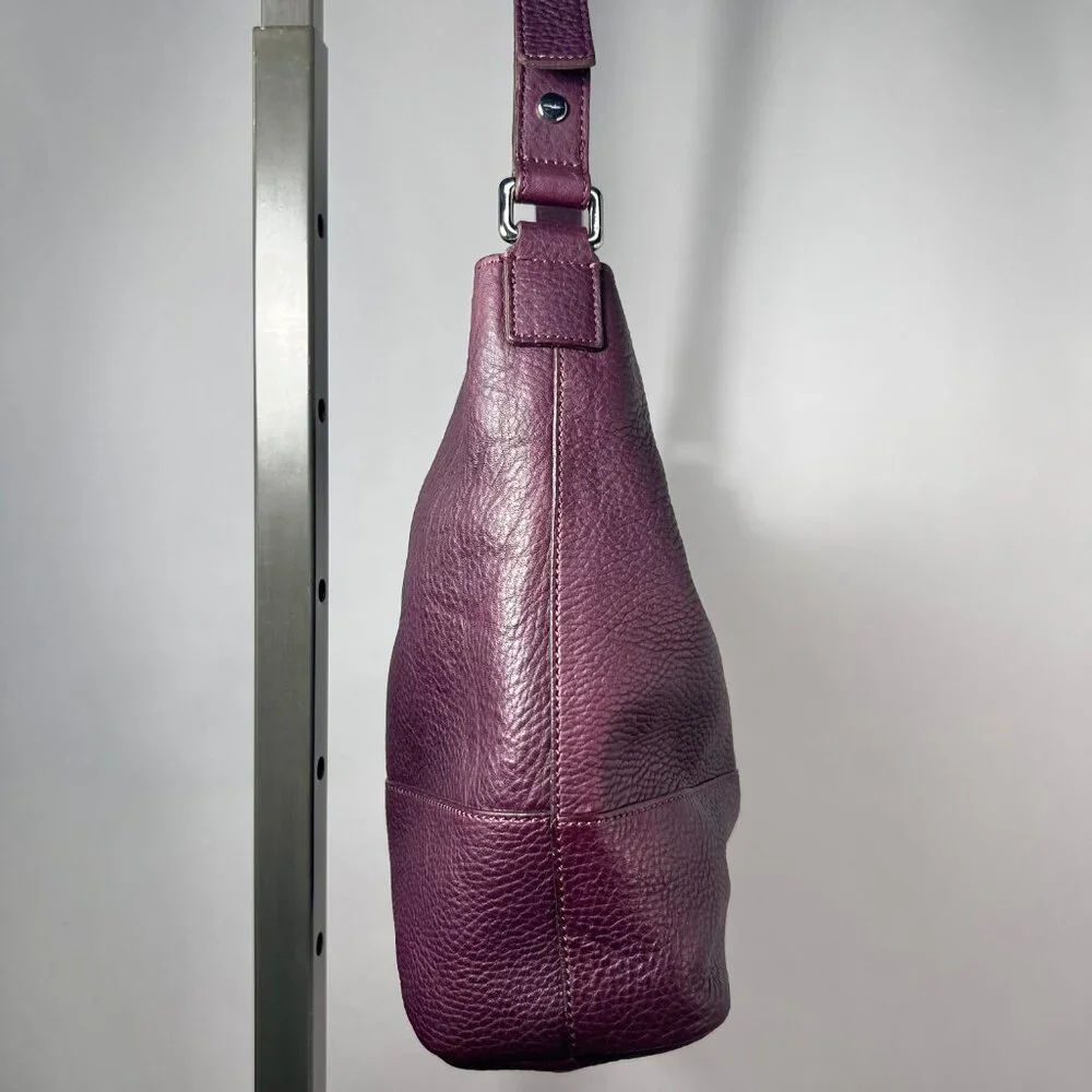 Shinola Plum Leather Crossbody Bag